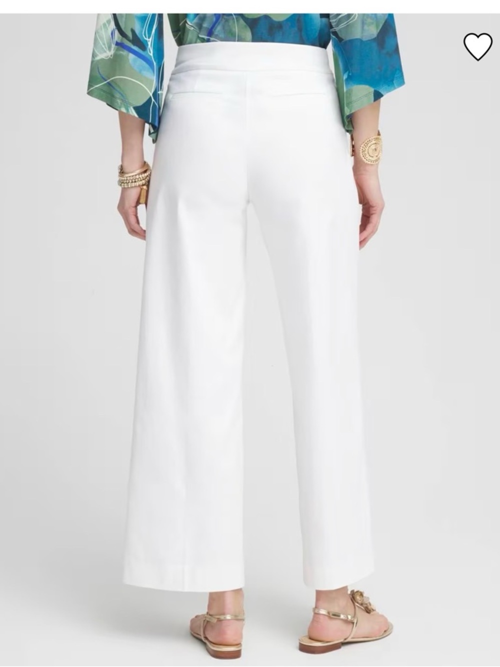 Chico's Navy Cropped Brigitte Wide-Leg Pants - Picture 4 of 4